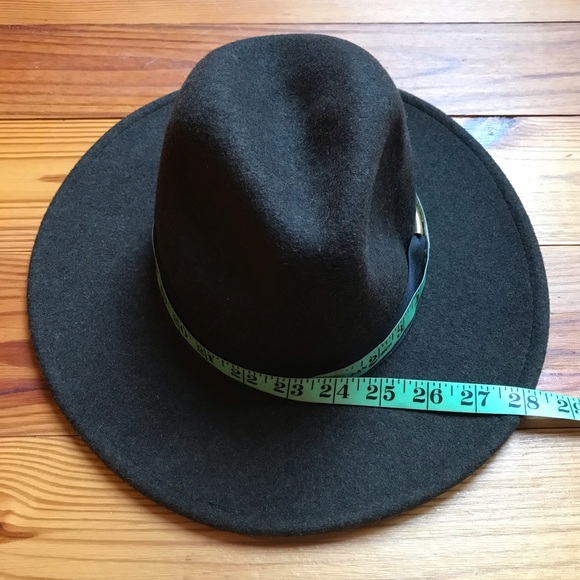 World Market Green Olive Wool Wide Brim Hat, EUC, 22” - Picture 11 of 16